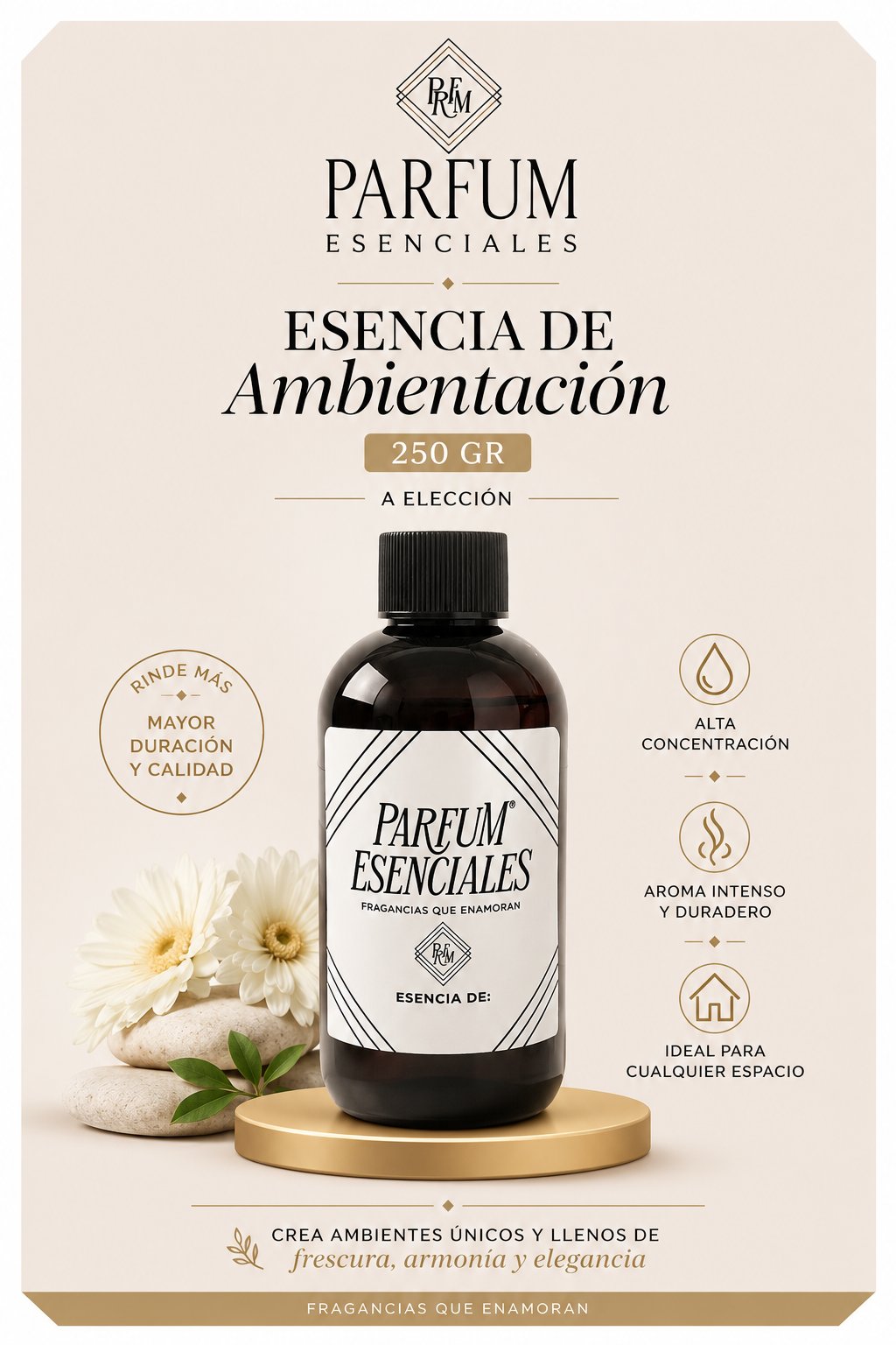 Esencia Pura de ambientación 250gr -Aroma a elección