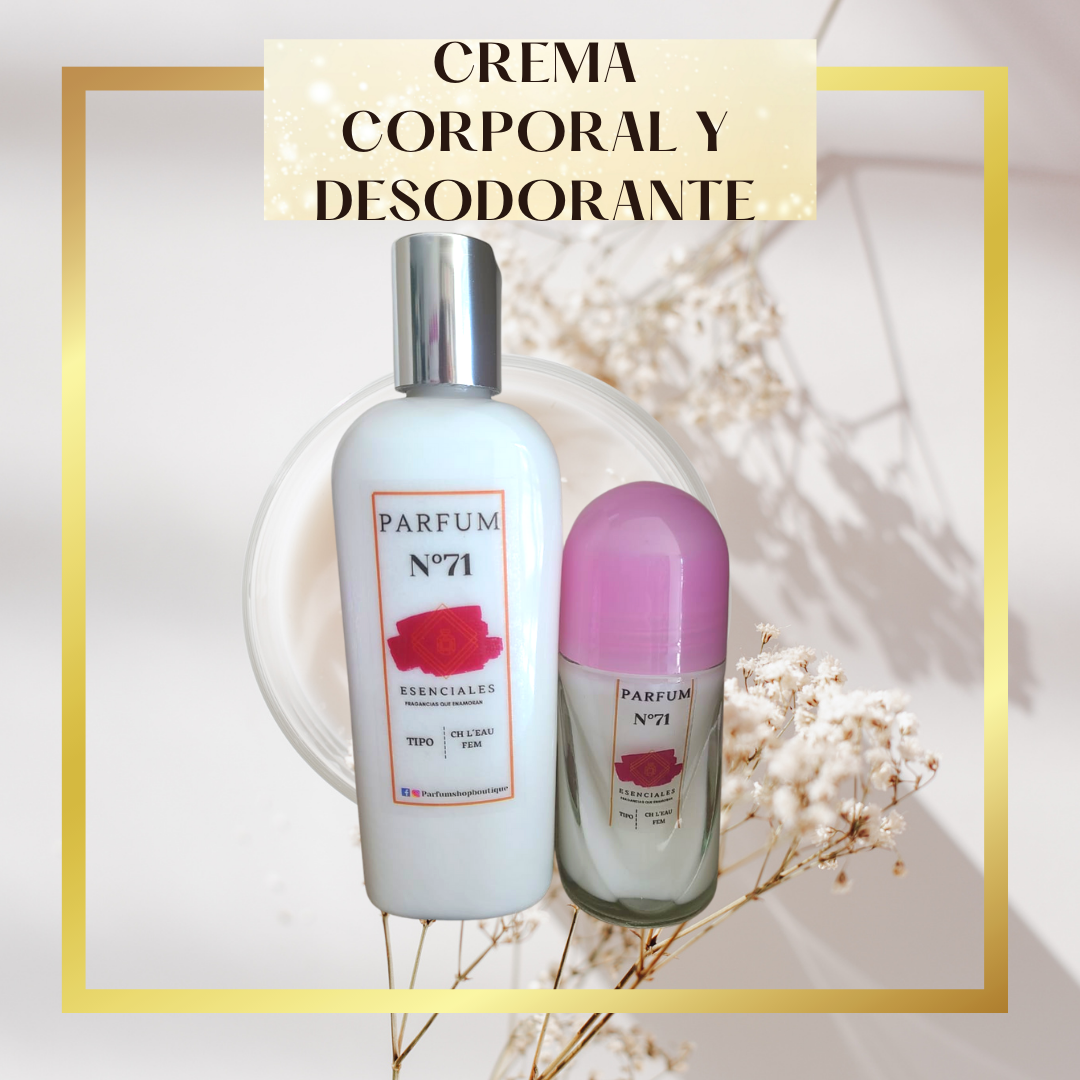 CREMA CORPORAL Y DESODORANTE PERFUMADO