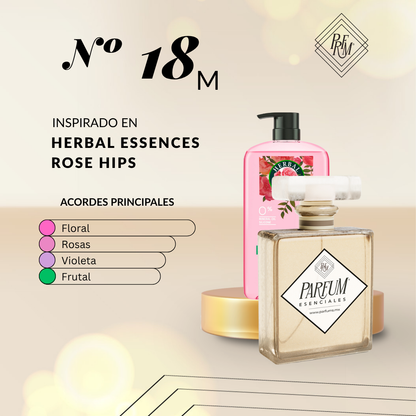N°18M Tipo HERBAL ESSENCES-ROSE HIPS FEM