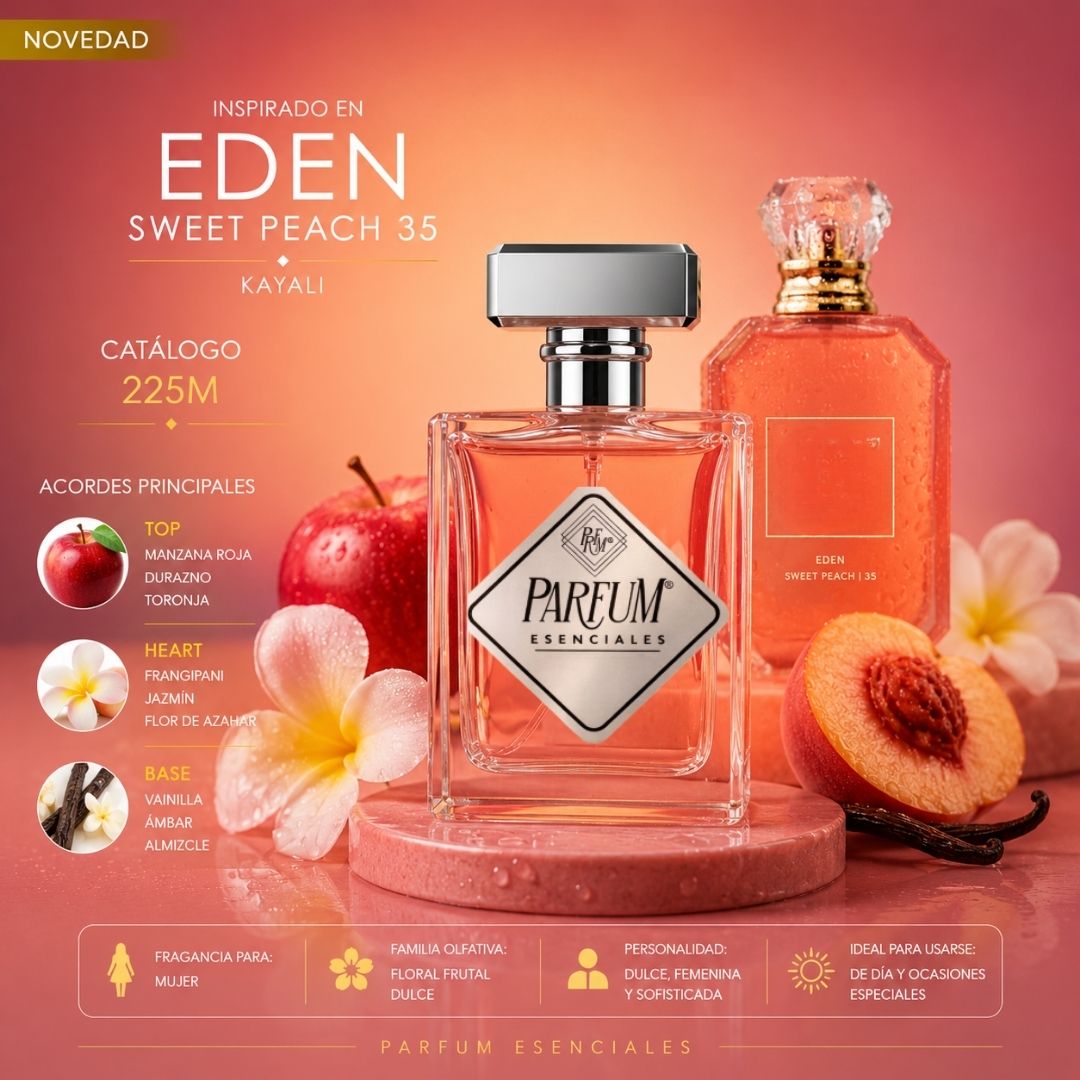 225M- inspirado en EDEN SWEET PEACH (PREVENTA)