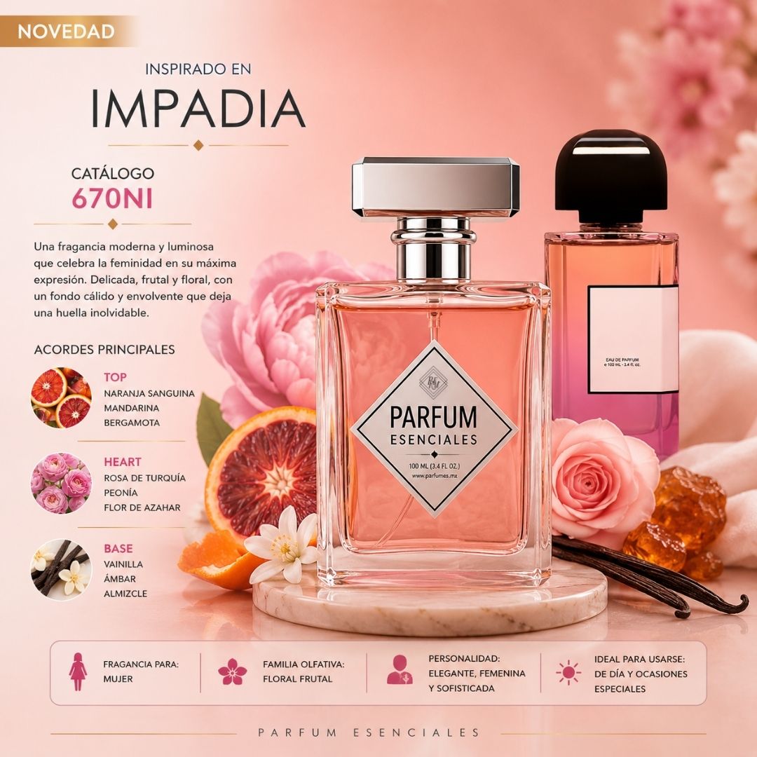 670NI- inspirado en Impadia Unisex