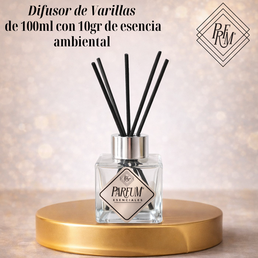 Difusor de Varillas capacidad 100ml con 20gr de esencia.
